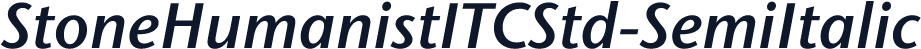 StoneHumanistITCStd-SemiItalic