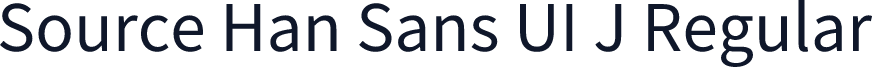 Source Han Sans UI J Regular