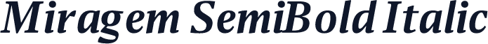 Miragem SemiBold Italic