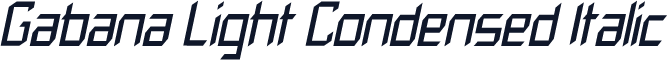 Gabana Light Condensed Italic