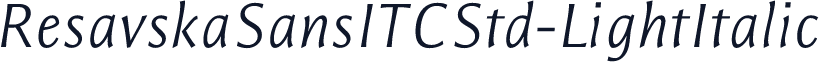 ResavskaSansITCStd-LightItalic