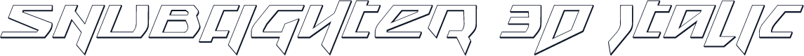 Snubfighter 3D Italic