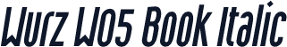 Wurz W05 Book Italic