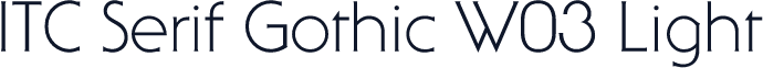 ITC Serif Gothic W03 Light