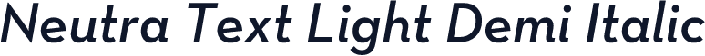 Neutra Text Light Demi Italic