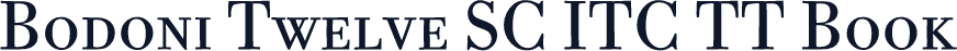 Bodoni Twelve SC ITC TT Book