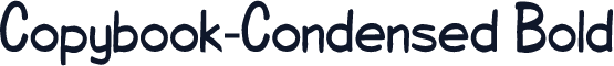 Copybook-Condensed Bold