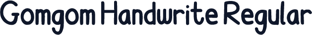 Gomgom Handwrite Regular