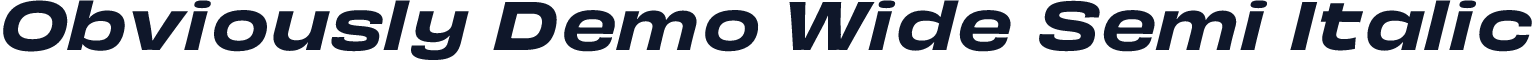 Obviously Demo Wide Semi Italic