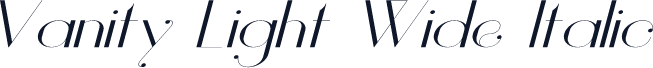 Vanity Light Wide Italic