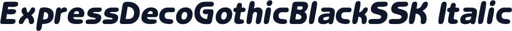 ExpressDecoGothicBlackSSK Italic