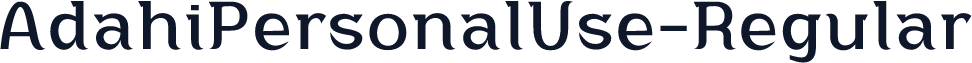 AdahiPersonalUse-Regular