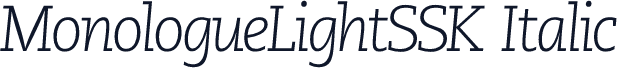MonologueLightSSK Italic