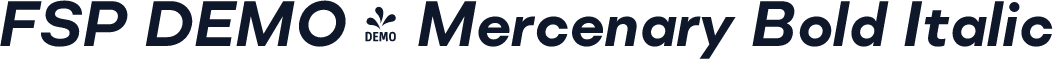 FSP DEMO - Mercenary Bold Italic