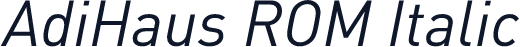AdiHaus ROM Italic