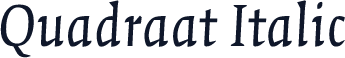 Quadraat Italic