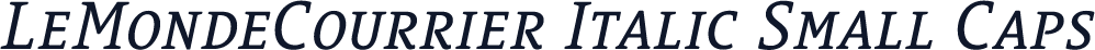 LeMondeCourrier Italic Small Caps
