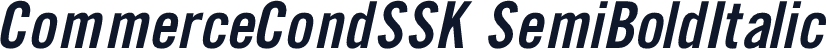 CommerceCondSSK SemiBoldItalic