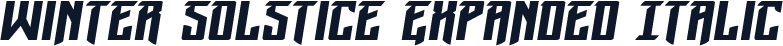Winter Solstice Expanded Italic