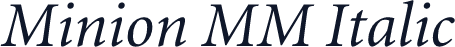 Minion MM Italic