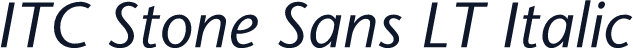 ITC Stone Sans LT Italic