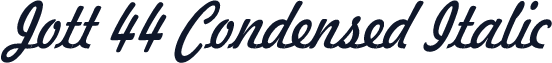 Jott 44 Condensed Italic