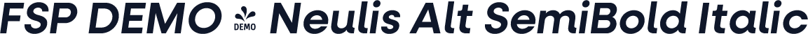 FSP DEMO - Neulis Alt SemiBold Italic