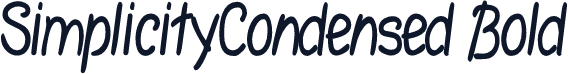SimplicityCondensed Bold