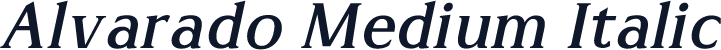 Alvarado Medium Italic