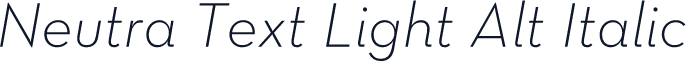 Neutra Text Light Alt Italic