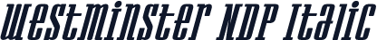 Westminster NDP Italic