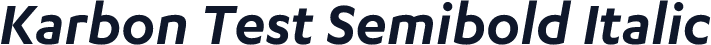 Karbon Test Semibold Italic