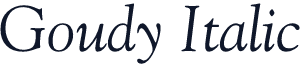 Goudy Italic