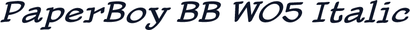 PaperBoy BB W05 Italic