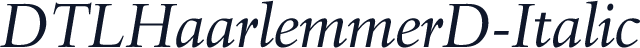 DTLHaarlemmerD-Italic