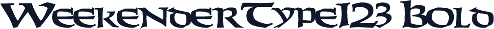 WeekenderType123 Bold