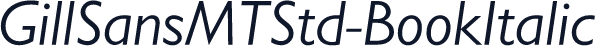 GillSansMTStd-BookItalic