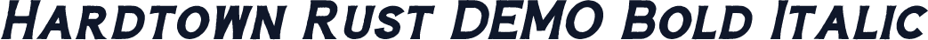 Hardtown Rust DEMO Bold Italic