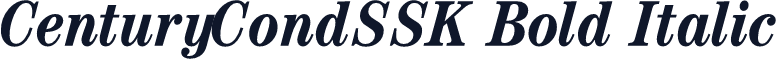 CenturyCondSSK Bold Italic