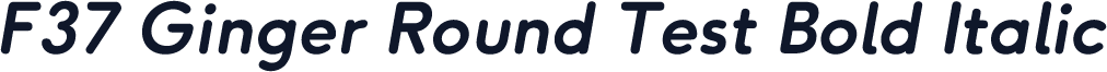 F37 Ginger Round Test Bold Italic