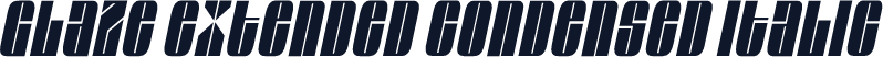 Glaze Extended Condensed Italic