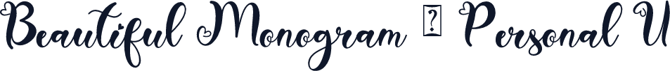 Beautiful Monogram - Personal U