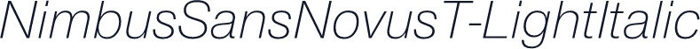 NimbusSansNovusT-LightItalic