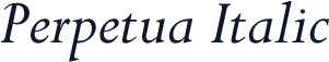 Perpetua Italic