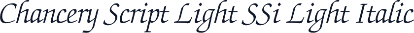 Chancery Script Light SSi Light Italic