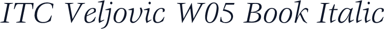 ITC Veljovic W05 Book Italic
