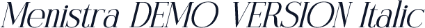 Menistra DEMO VERSION Italic