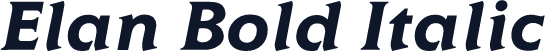 Elan Bold Italic