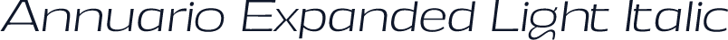 Annuario Expanded Light Italic