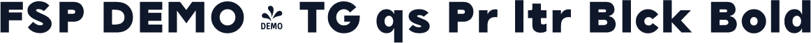 FSP DEMO - TG qs Pr ltr Blck Bold